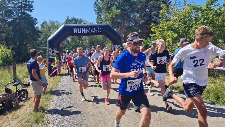 En grupp människor som springer i en löpartävling.