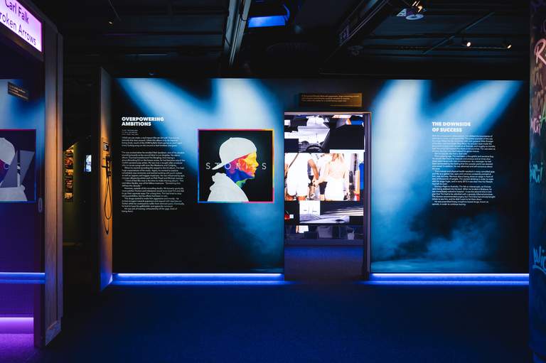 Museer i Stockholm. Avicii Experience, en interaktiv utställning om Tim Berglings musik och liv i centrala Stockholm.