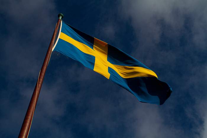 Sveriges flagga.