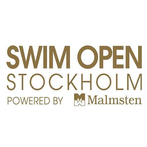Texten " Swim Open Stockholm Powered by Malmsten"