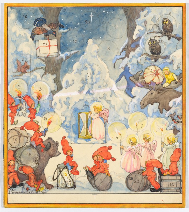 Aina Stenberg Masolle julkalender1941 framsida