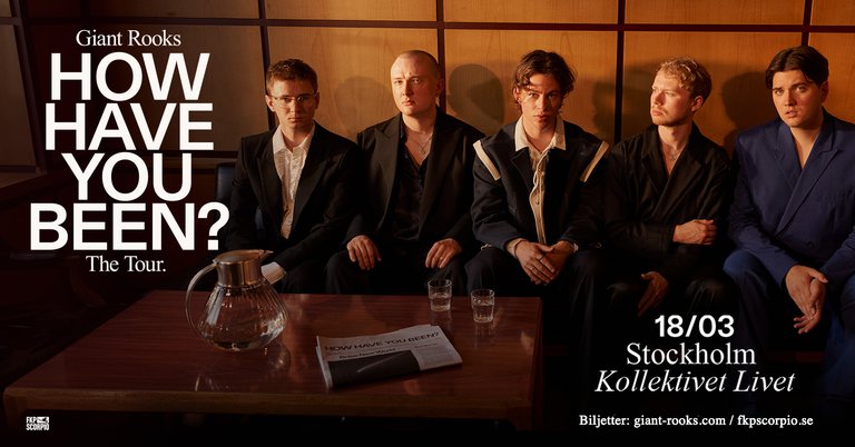 Informationen om evenemanget och ett foto på musikerna.