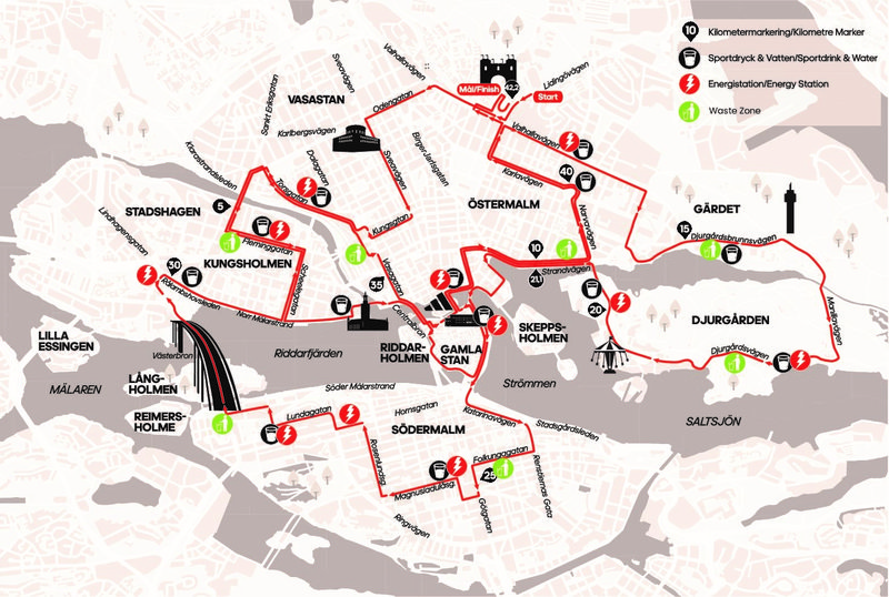 Map Stockholm Marathon