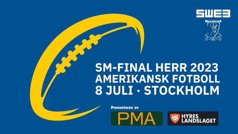 Entréplansch sm final Herr 2023 amerikansk fotboll 8:e juli