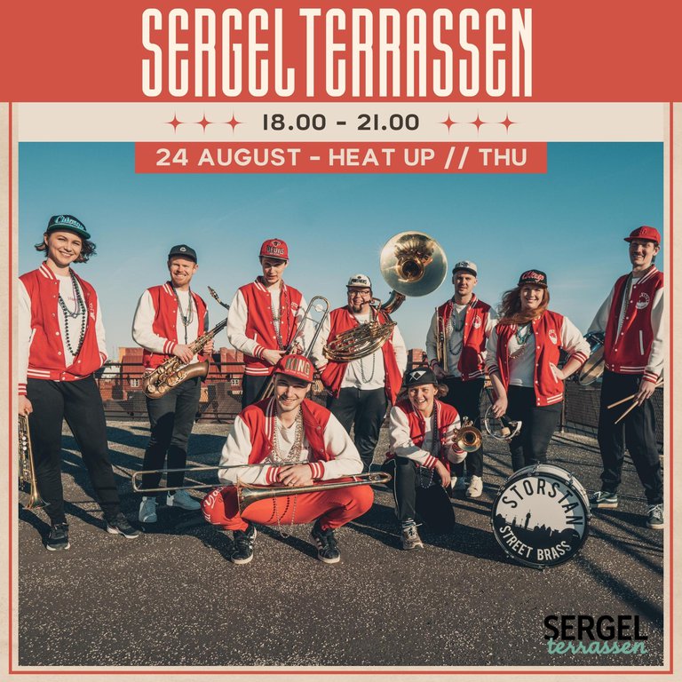 En bild på gruppen Storstan Street Brass.