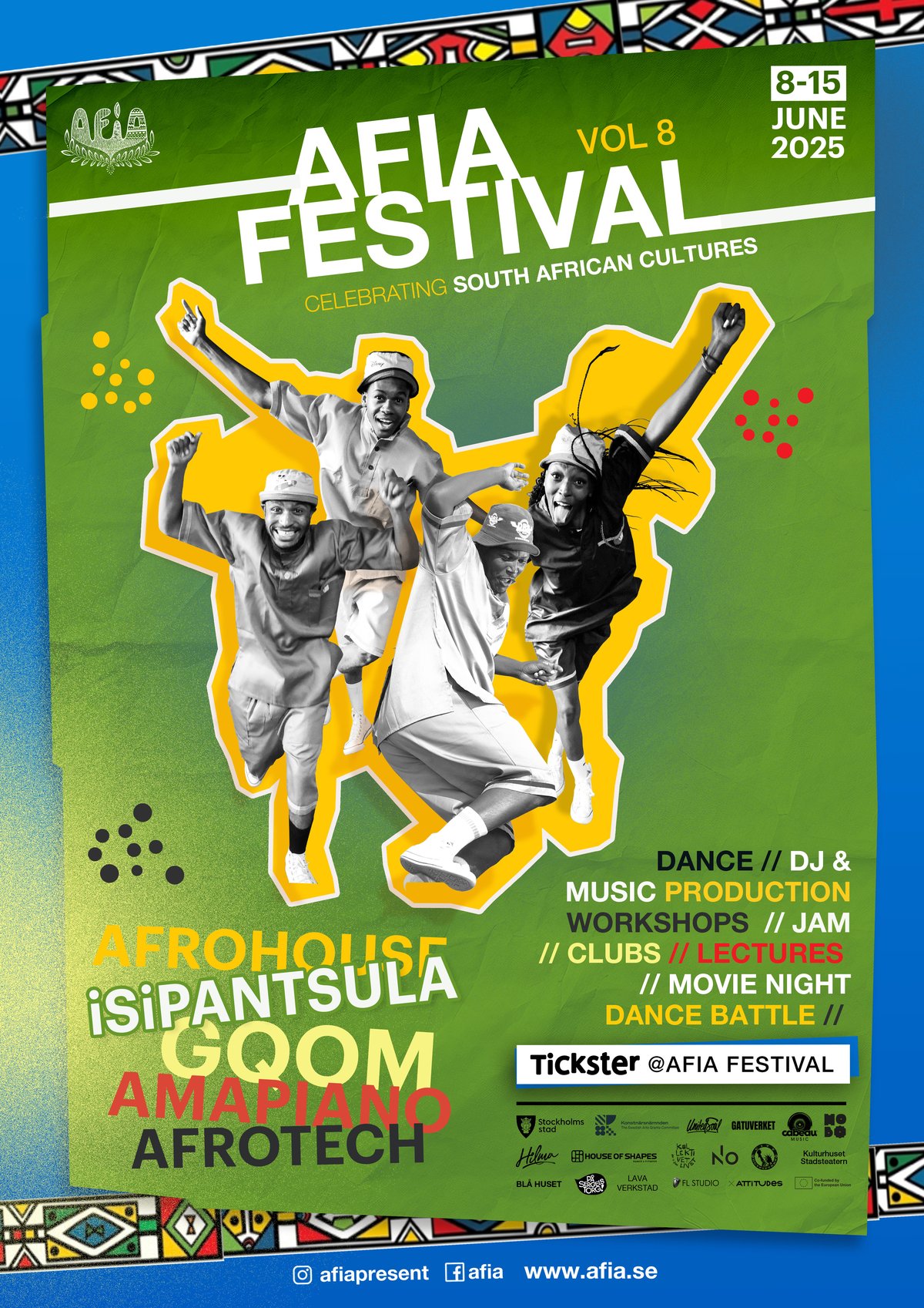 Bild till evenamnget Afia Festival vo.8 - Europas största sydafrikanska dans och musikfestival.