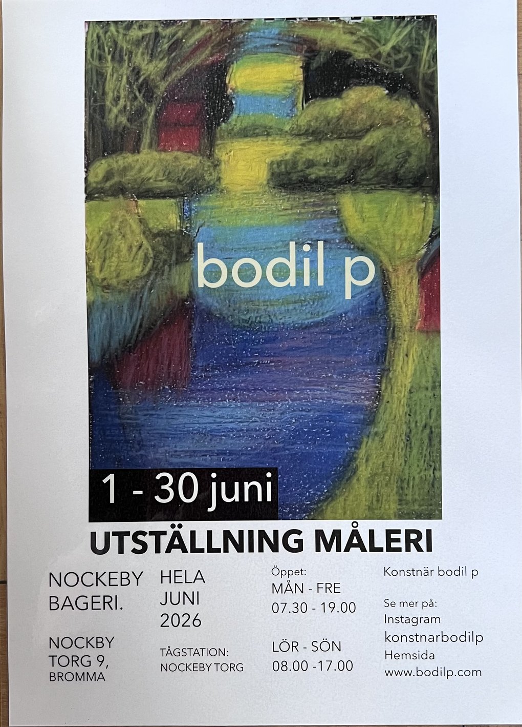 Art exhibition. Paintings. Bodil P