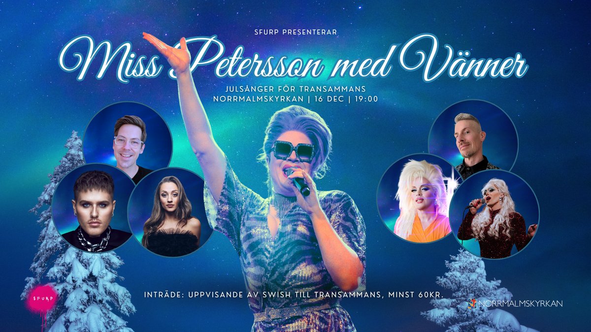 Bild till evenamnget Julsånger med Miss Petersson och vänner - för transammans
