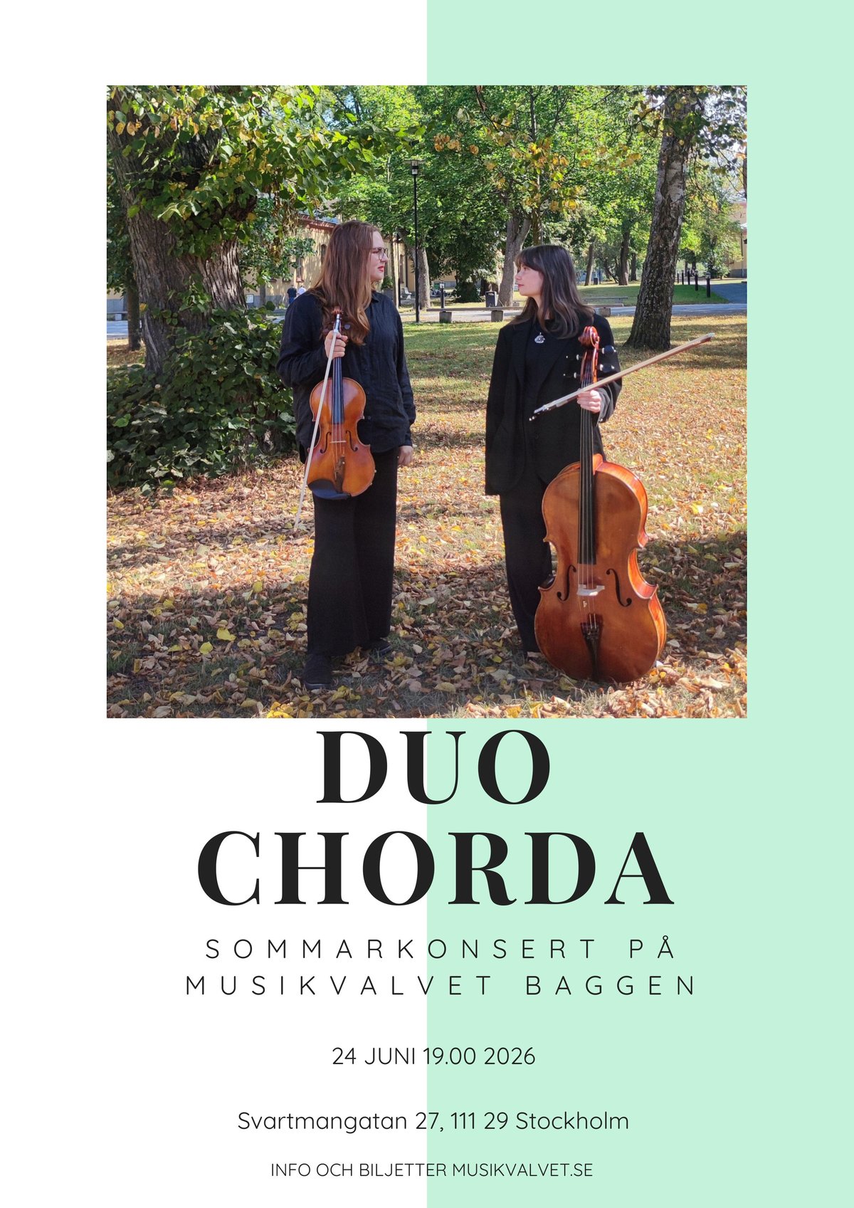 Bild till evenamnget Musik i sommarkväll med Duo Chorda