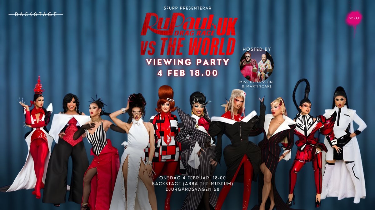 Bild till evenamnget Dragrace UK VS The world viewing part