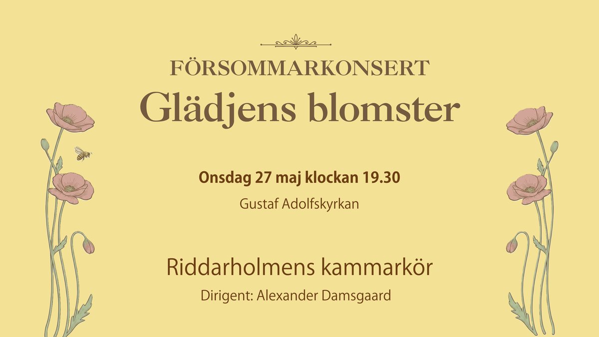 Bild till evenamnget FÖRSOMMARKONSERT: Glädjens blomster