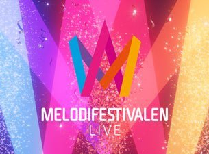 Texten "Melodifestivalen Live"