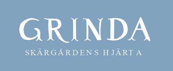 Texten "Grinda skärgårdens hjärta".