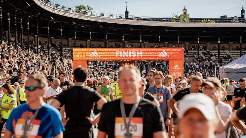 Målgång Stockholm Marathon