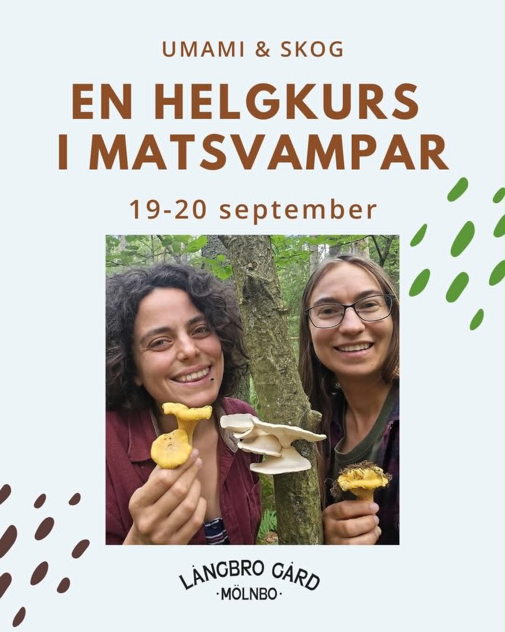 Mushroom foraging weekend at Långbro gård