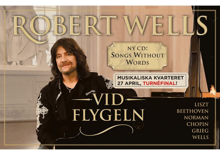 Informationen om evenemanget och ett foto på artisten.