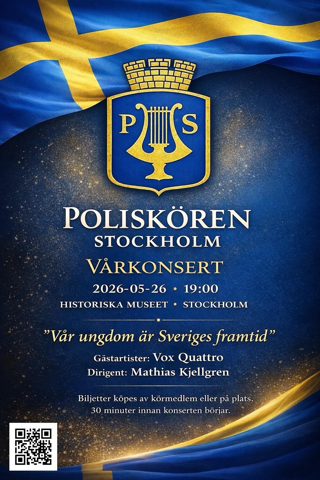 Bild till evenamnget Vårkonsert med Poliskören Stockholm