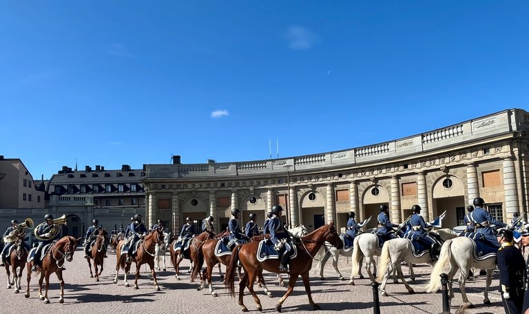 Swedish Horse Guard's Mounted guard parade