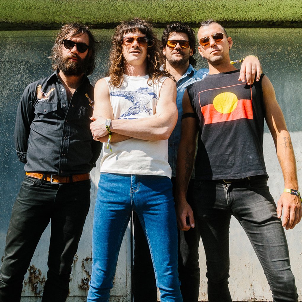 De fyra medlemmarna i The Southern River Band.